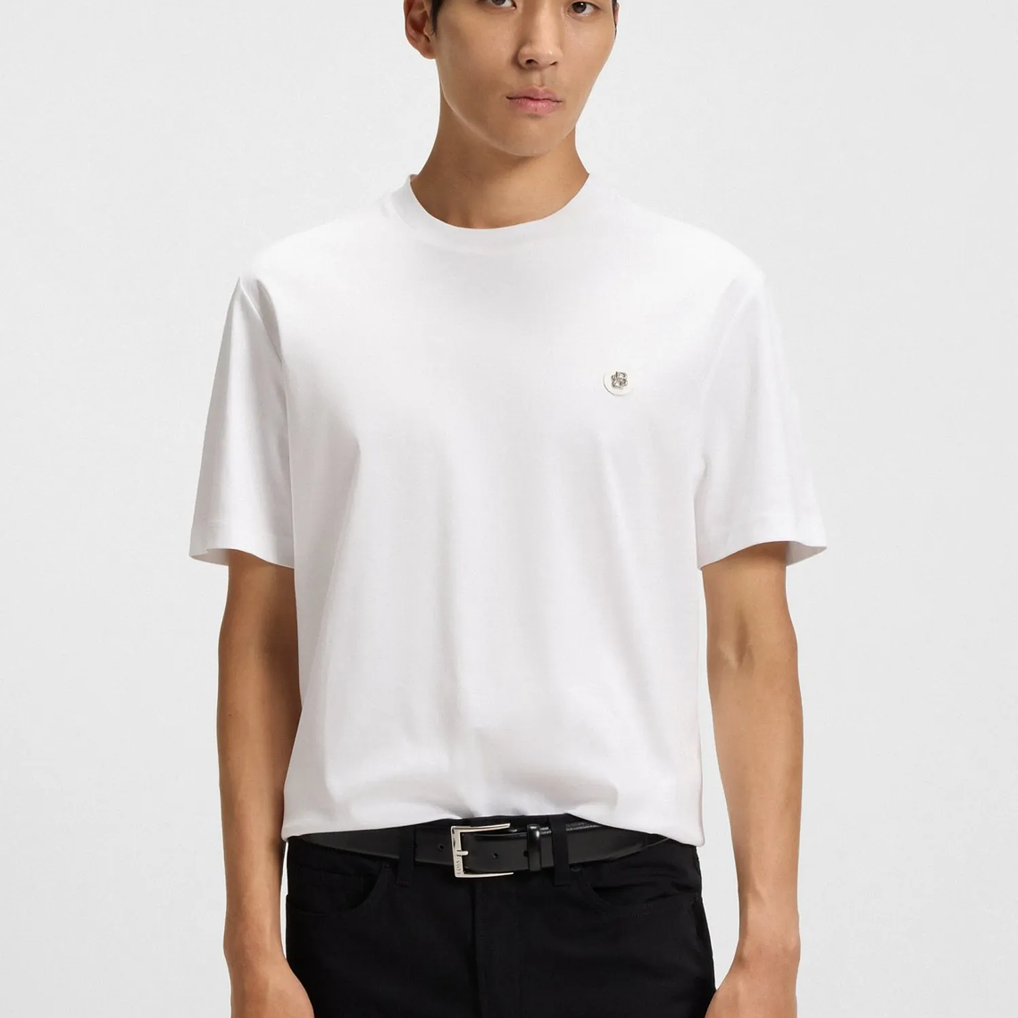 CAMISETA REGULAR FIT DE ALGODÓN CON MONOGRAMA DOUBLE B PLAYERA REGULAR FIT HOMBRE 3