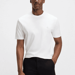 CAMISETA REGULAR FIT DE ALGODÓN CON MONOGRAMA DOUBLE B PLAYERA REGULAR FIT HOMBRE