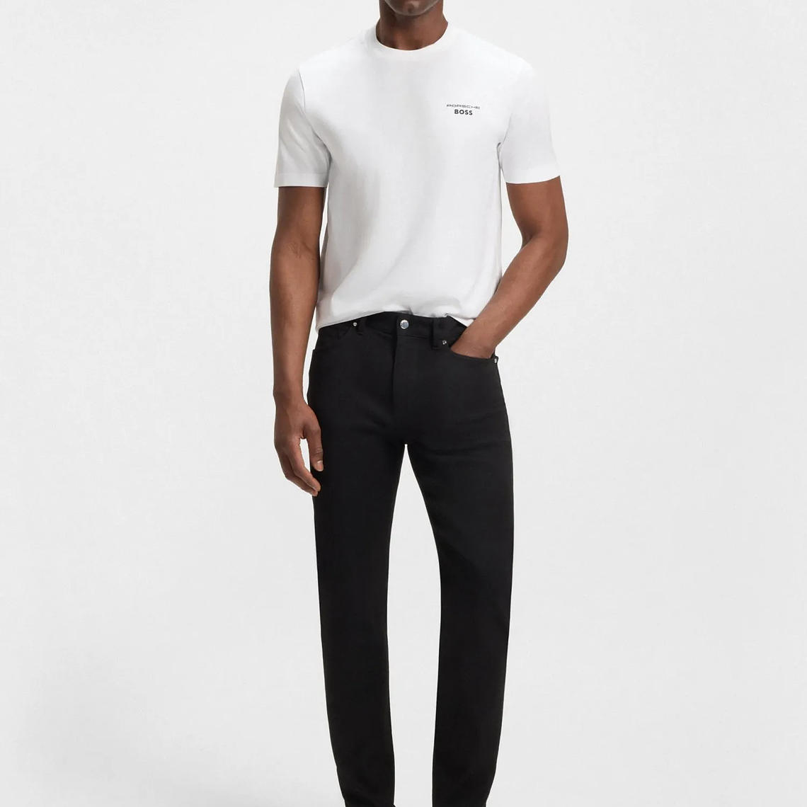 CAMISETA PORSCHE X BOSS DE ALGODÓN MERCERIZADO CON ILUSTRACIÓN DE TARGA PLAYERA REGULAR FIT HOMBRE 4