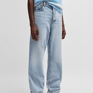 JEANS BAGGY FIT DE DENIM DE ALGODÓN HOMBRE