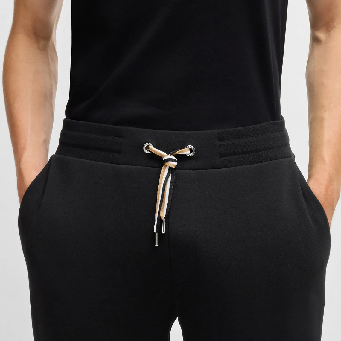 PANTALONES DE CHÁNDAL DE ALGODÓN CON LOGO APILADO PANTALONES RELAXED FIT HOMBRE 5