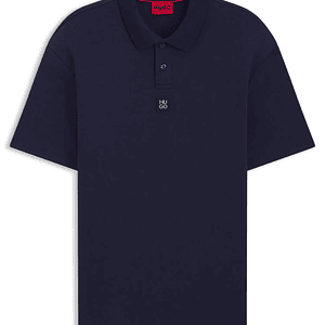 POLO DE ALGODÓN INTERLOCK CON LOGO APILADO POLO REGULAR FIT HOMBRE