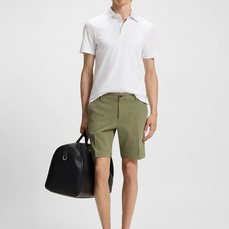 SHORTS SLIM FIT DE ALGODÓN ELÁSTICO CON ESTRUCTURA SHORTS SLIM FIT HOMBRE 1