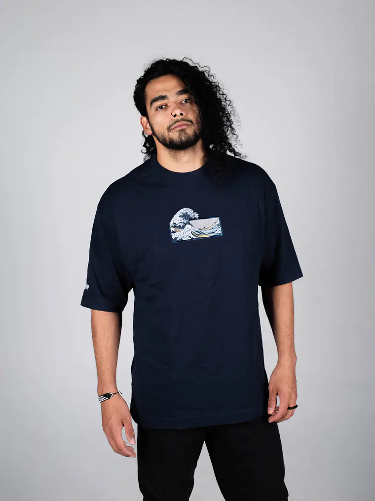 Camiseta bordada - Ola Kanagawa 1