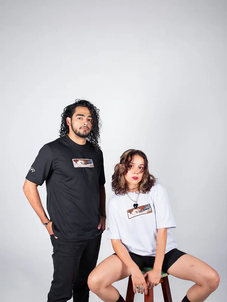 Camiseta bordada - Ángel caído 1