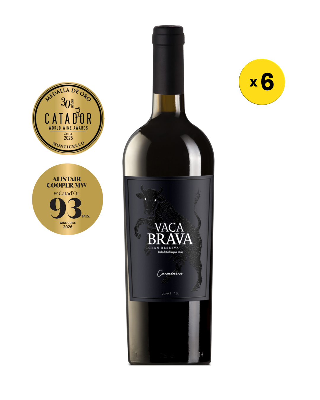 6x750cc Vaca Brava Gran Reserva Carmenere 1