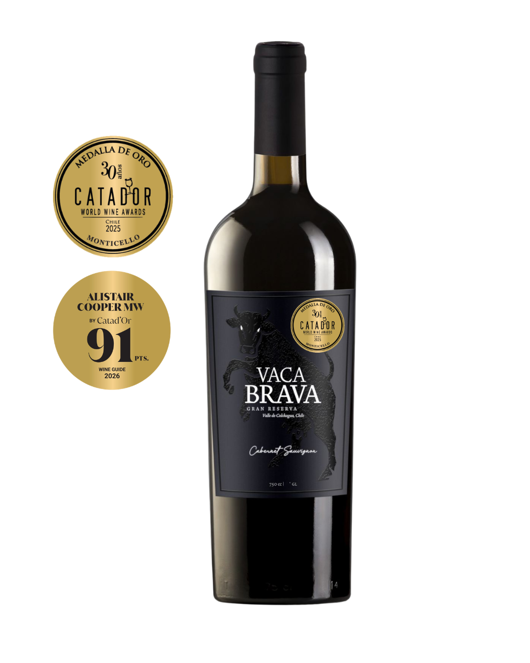 Botella Vaca Brava Gran Reserva Cabernet Sauvignon 750cc 1