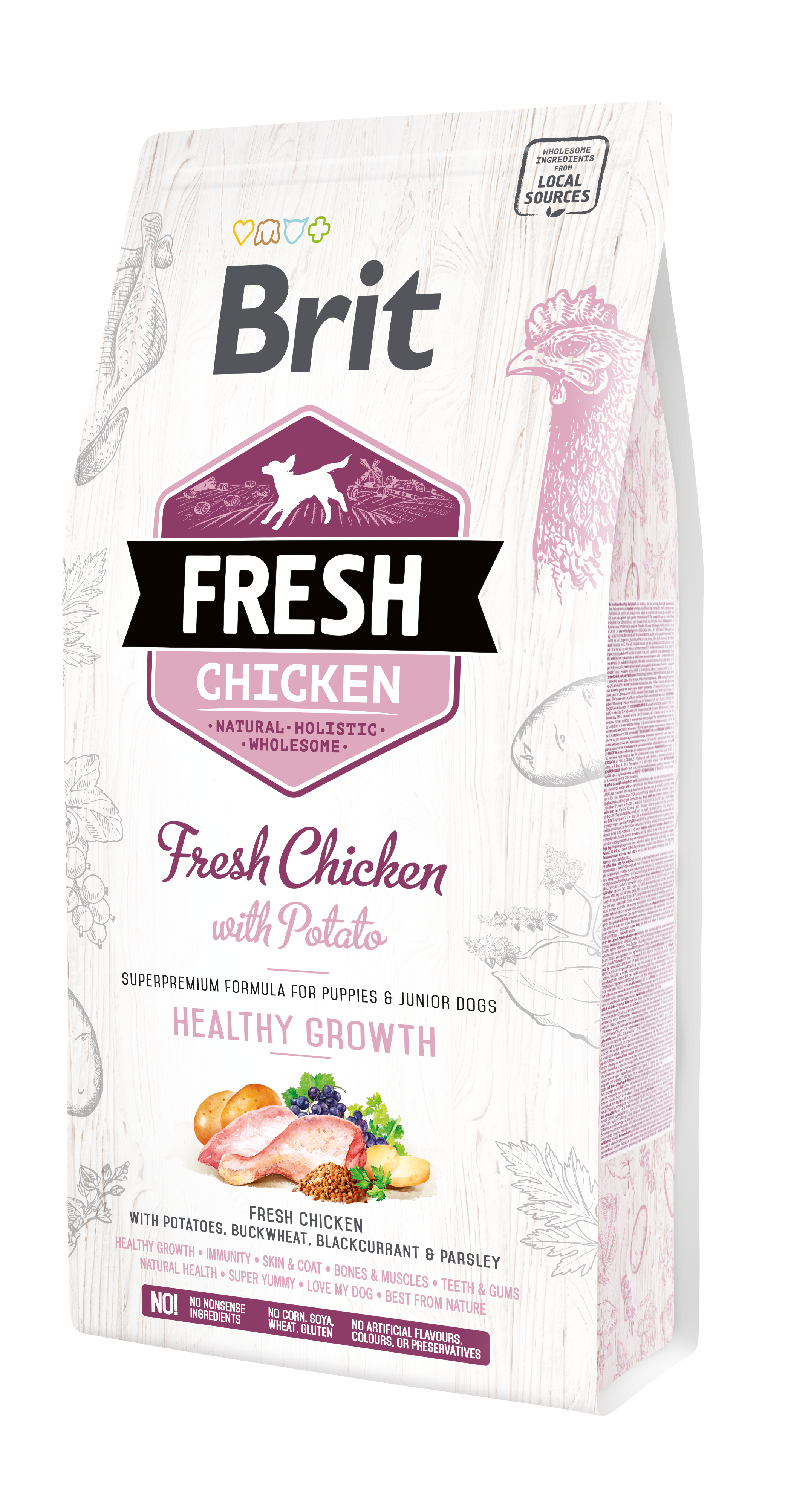 Brit Fresh Chicken With Potato Puppy Healthy Growth 2.5 KG