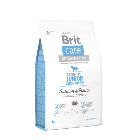 BRIT CARE GF JUNIOR LARGE B SALMON Y POTATO 3 KG