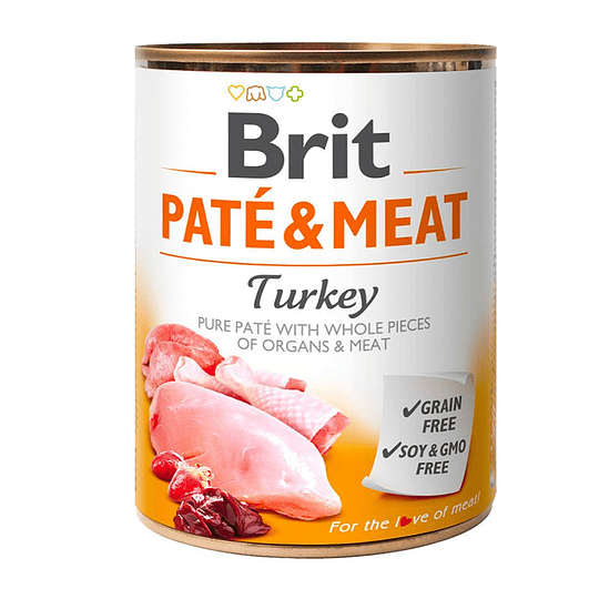 BRIT PATE MEAT TURKEY 800 GRAMOS