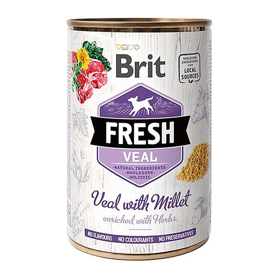 BRIT FRESH VEAL WITH MILLET 400 GR