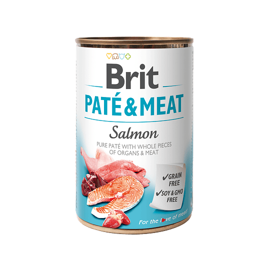 BRIT PATE Y MEAT SALMON 400 G
