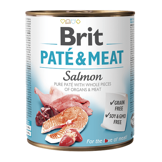 BRIT PATE Y MEAT SALMON 800 G