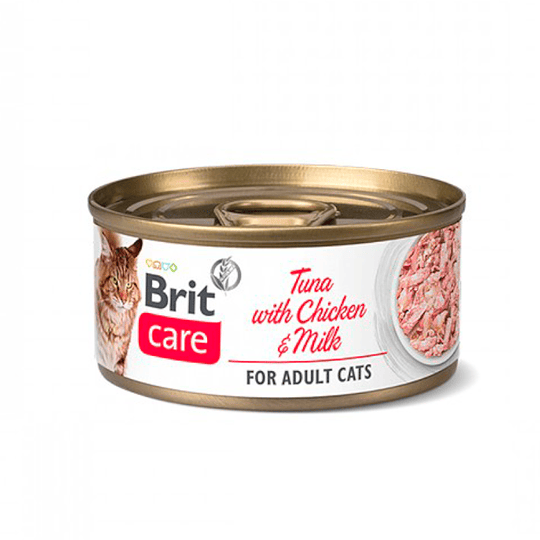 BRIT CARE TUNA WITH CHICKEN Y MILK 70 G