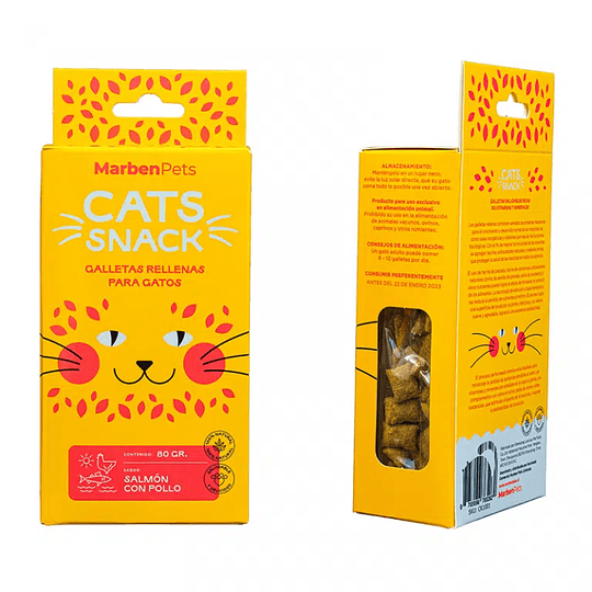 CATS SNACKS SALMON CON POLLO 80 GR