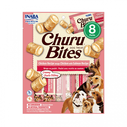 CHURU BITES POLLO CON SALMON PERRO 96 GR