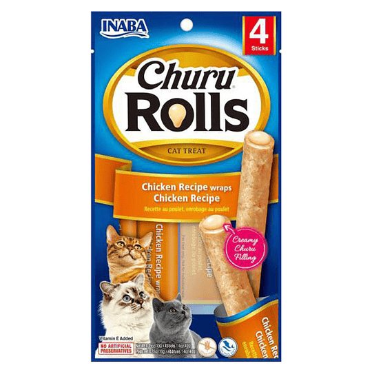 CHURU ROLLS CAT CHICKEN X 4