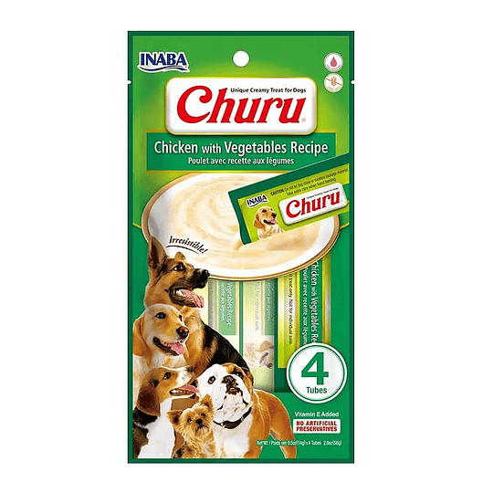 IB DOG CHURU CHICKEN WITH VEGETABLE RECIPE, 56 GR