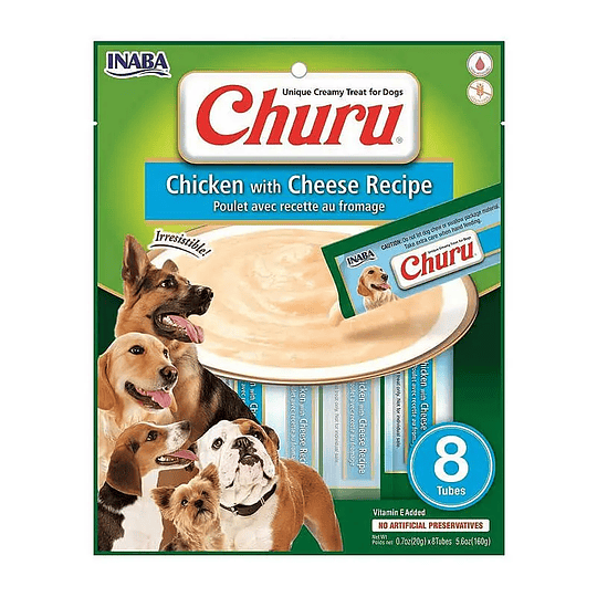 DOG CHURU POLLO QUESO 8P