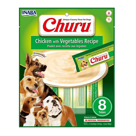 DOG CHURU POLLO VEGETALES 8P