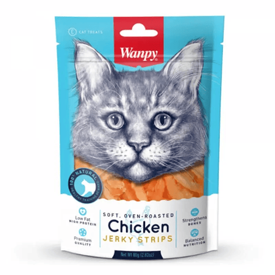 SOFT CHICKEN JERKY STRIPS FOR CATS 