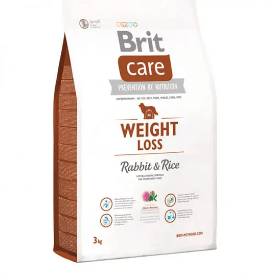 BRIT CARE DOG GF ADULT WEIGHT LOSS RABBIT 3 KG