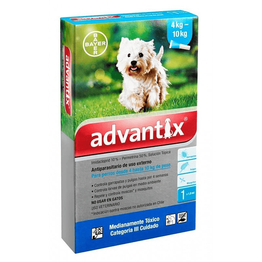 ADVANTIX PIPETA 1 ML(1) 4-10 KILOS