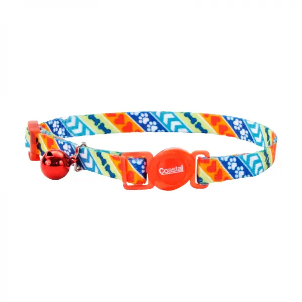 Coastal fashion collar cat gris flores