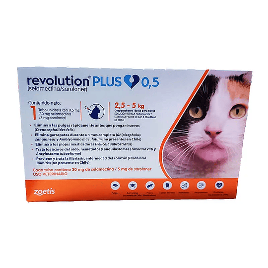 REVOLUTION PLUS 0,5 ML 2,5 - 5 KG) GATO