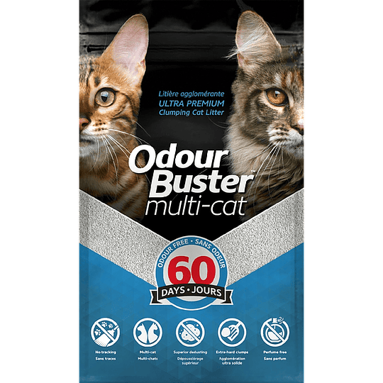 ODOUR BUSTER MULTI-CAT CAT LITTER 12 KG