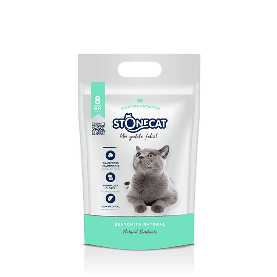 STONE CAT ARENA SANITARIA NATURAL NEUTRA 8 KG