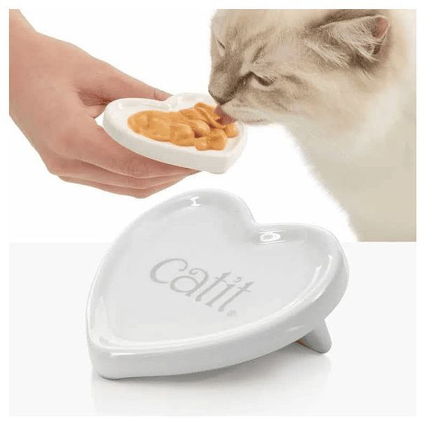 CATIT CREAMY CERAMICA FORMA DE CORAZON