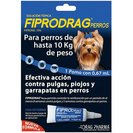 FIPRO DRAG PERRO HASTA 10 KGS