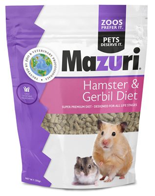 ¡Alimenta la felicidad de tu mascota con Mazuri Hamster & Gerbil 350Gr / ¡Fórmula Super Premium para mascotas exóticas!