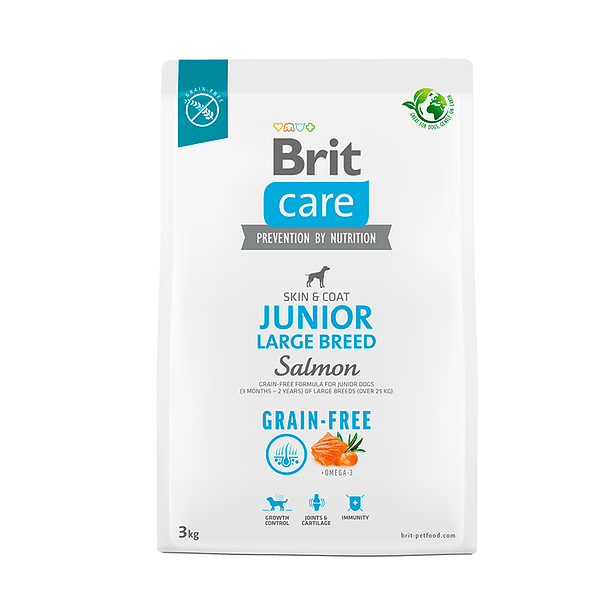 BRIT CARE DOG GRAIN-FREE JUNIOR LARGE BREED SALMON 3KG