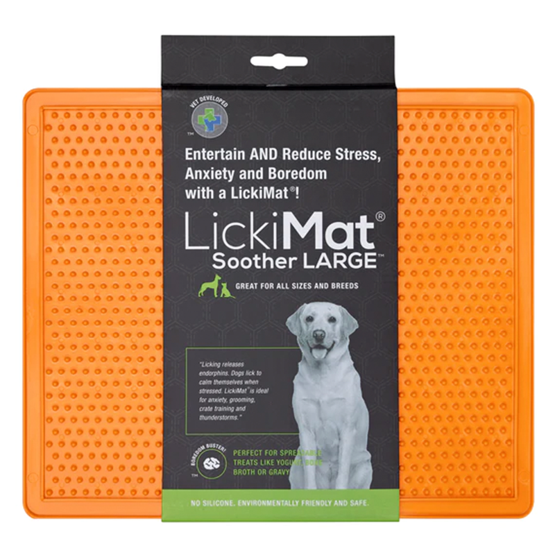 LICKIMAT SOOTHER XL ORANGE FOR DOG