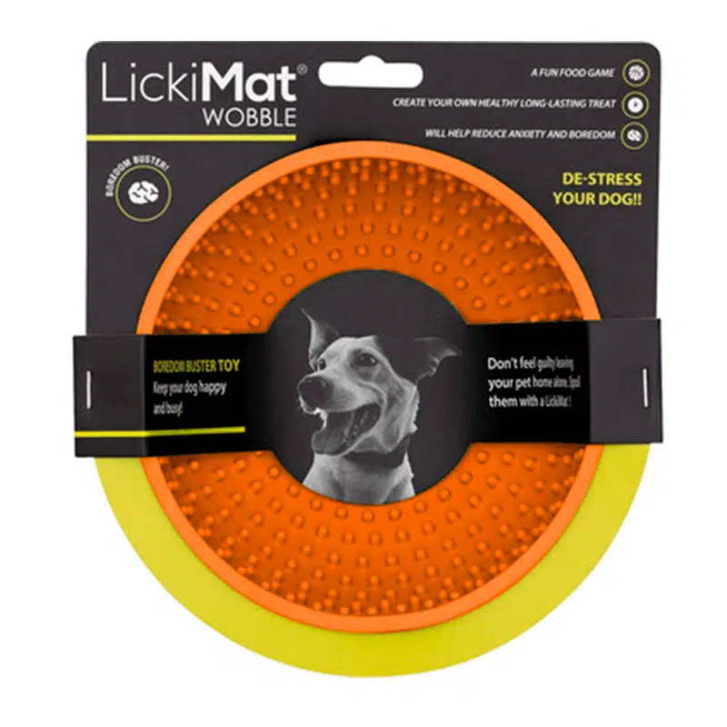 LICKIMAT WOBBLE ORANGE FOR DOG