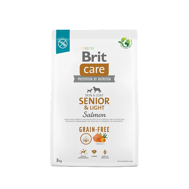 BRIT CARE GRAIN FREE SENIOR Y LIGHT SALMON Y POTATO 