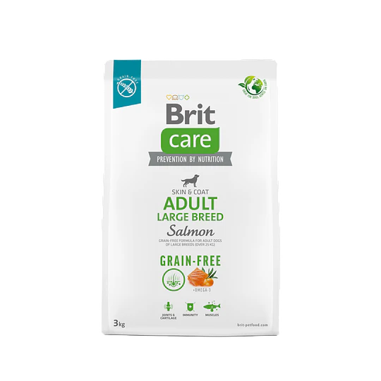 BRIT CARE GRAIN FREE ADULT LARGE SALMON & POTATO 3 KGS