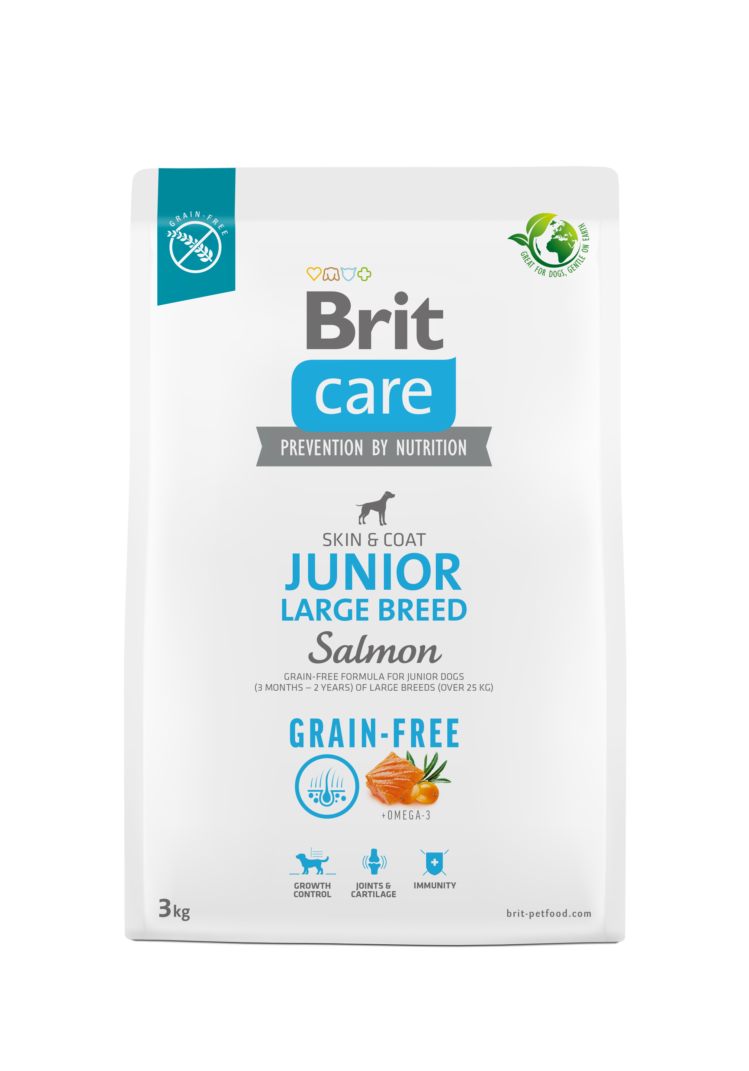 Brit Care Dog Grain-Free Junior Large Breed Salmon 3KG