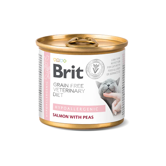 BRIT GF VD CAT CAN HYPOALLERGENIC 200 GRAMOS