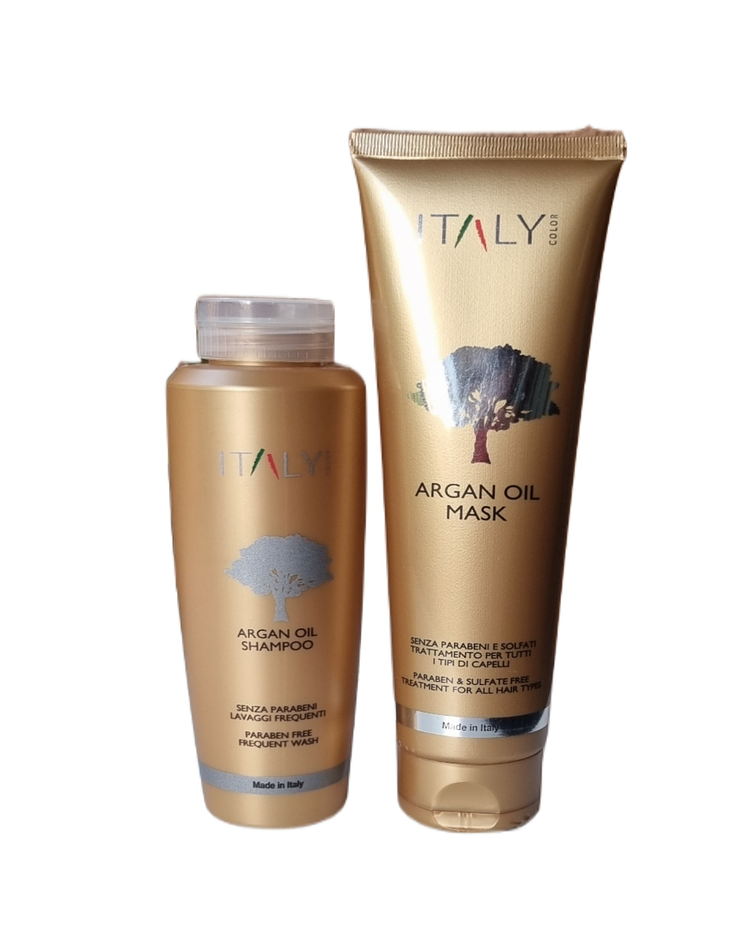 Shampoo Y Mascara Argan Italy Color 250 grs
