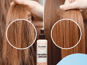 Crema para Peinado Antifrizz Shot de Keratina Plasma 