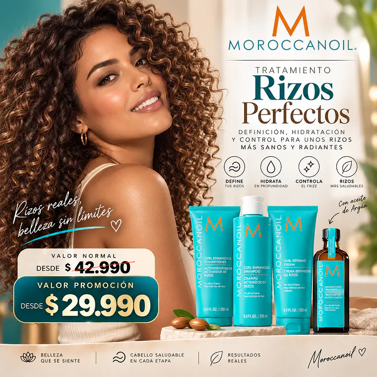 Tratamiento Capilar Moroccanoil Rizos Perfects  1