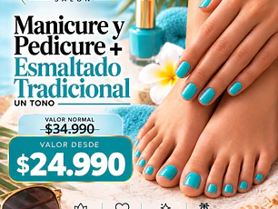 Manicure y Pedicure Esmaltado Tradicional 
