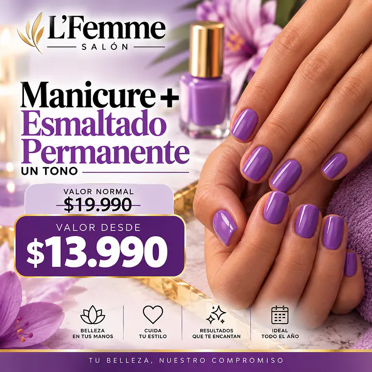 Esmaltado Permanente uno o dos tonos  1