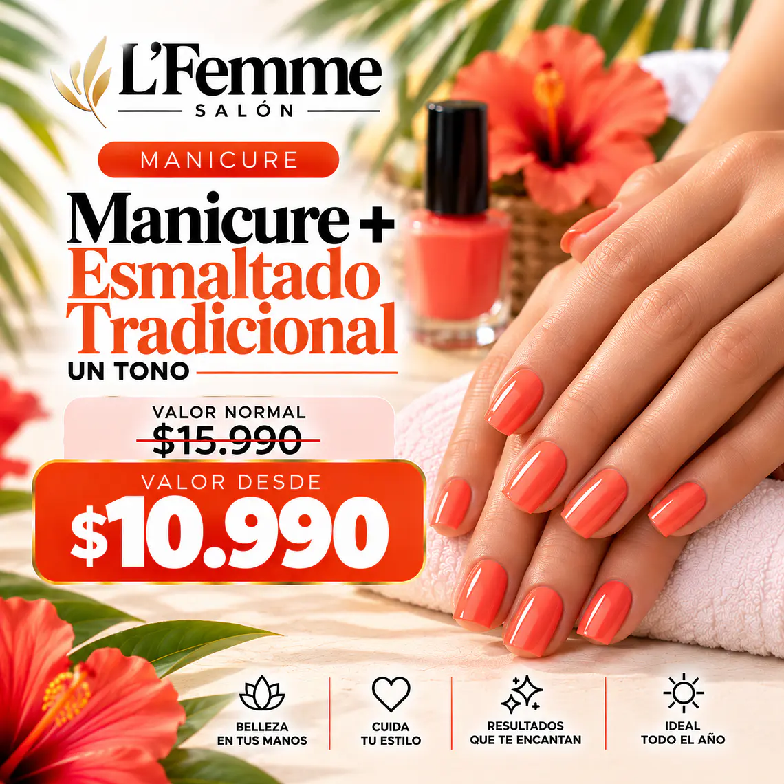 Manicure con Esmaltado Tradicional  1
