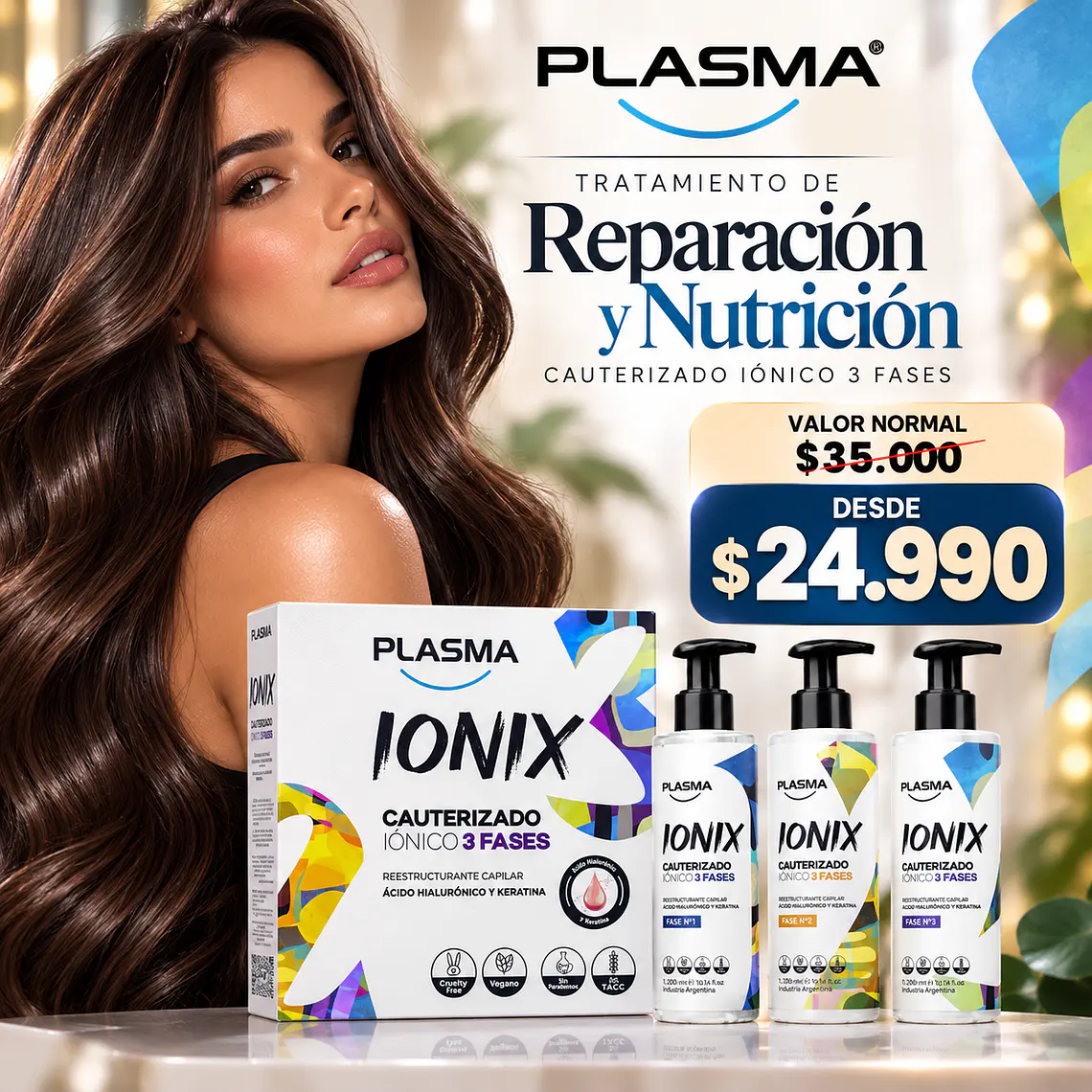 TRATAMIENTO DE REPARACIÓN Y NUTRICIÓN CAPILAR  PLASMA IONIX  1