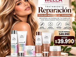 TRATAMIENTO WELLA REPARACIÓN FUSION O COLOR MOTION