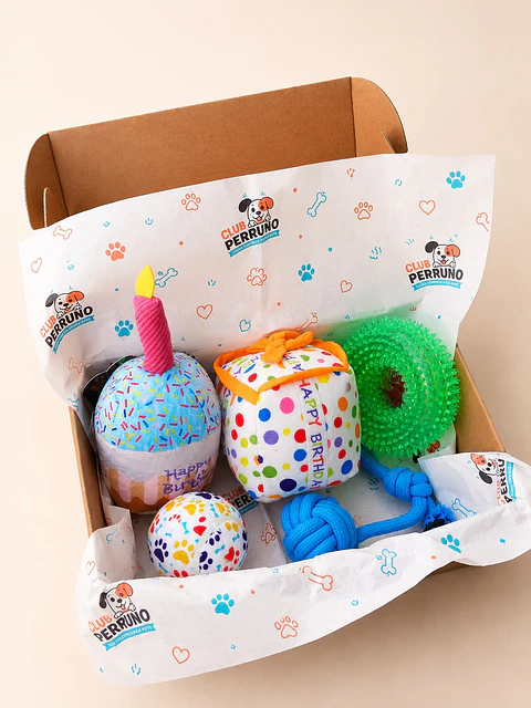 🎉 Caja Feliz Cumpleaños 🎂🐾